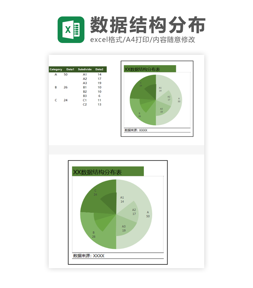 数据结构统计表excel模板