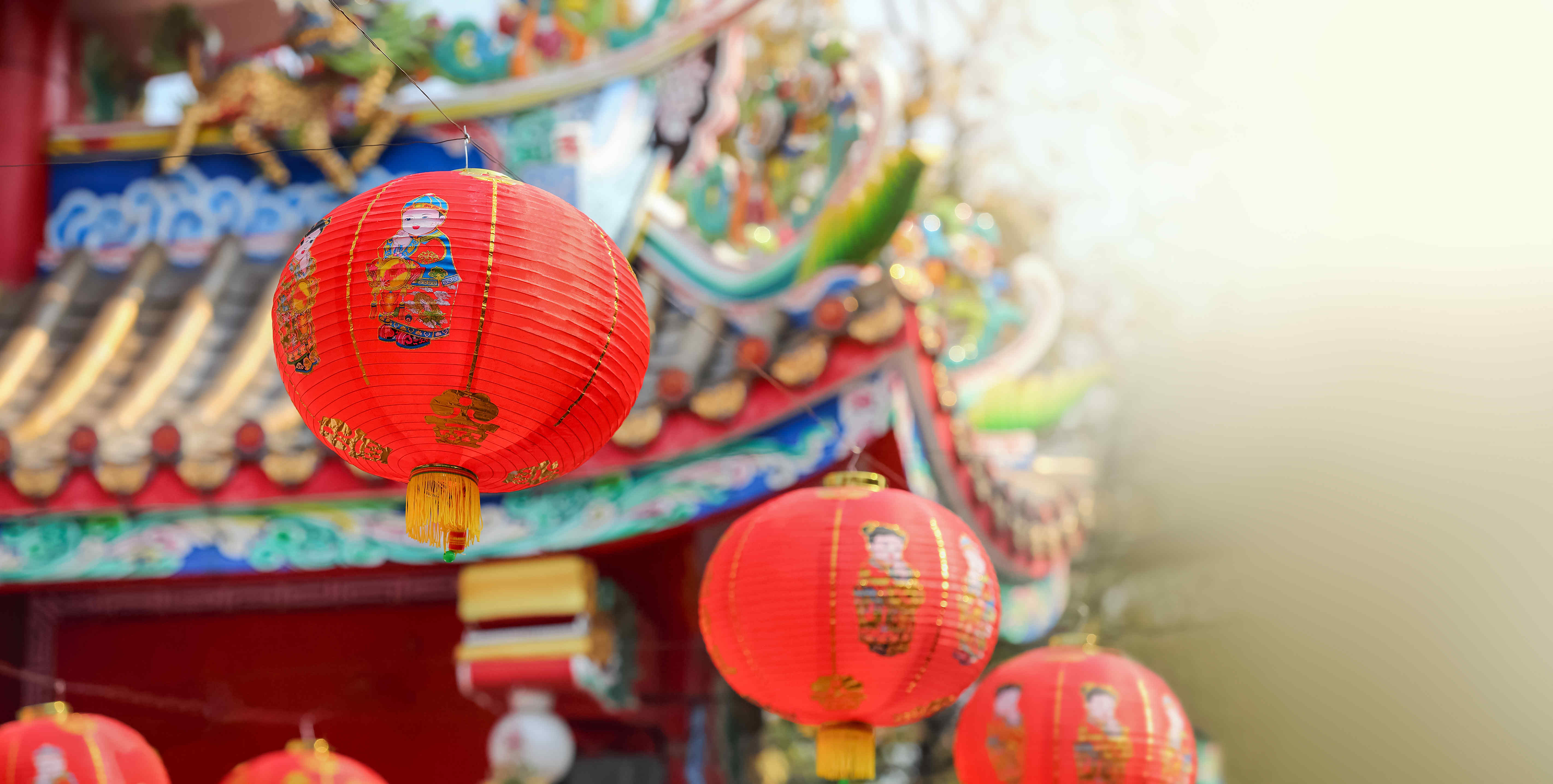中国红灯笼为庆祝新年春天图片下载 - 觅知网